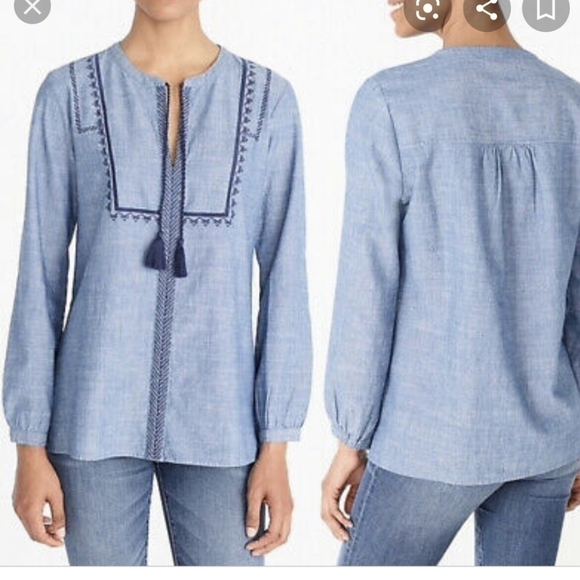 J. Crew Tops - J.Crew mercantile chambray top